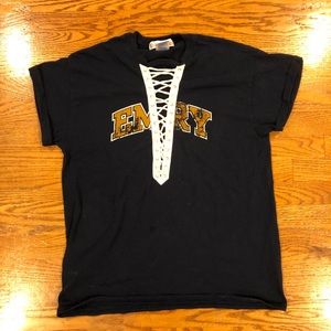 Emory University Lace-up tee